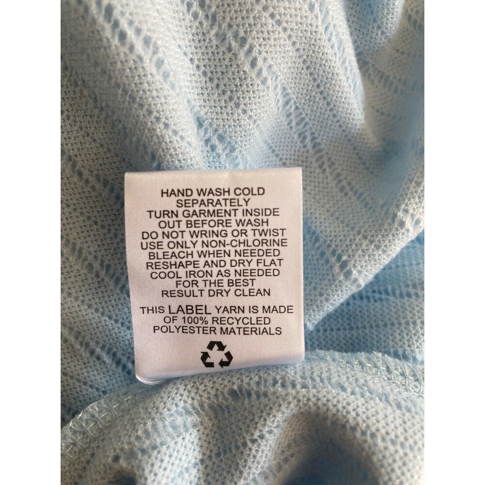 NWT Baby Blue Ribbed Cropped Cover Up/Bolero /Sweater Size M (Juniors) - Picture 8 of 8